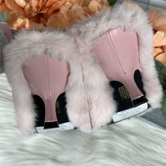 Jeffrey Campbell Faux Fur Mule In Pink Size 8.5 - Picture 5 of 9